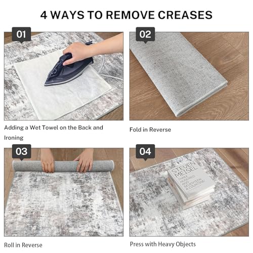 Small Abstract Area Rug 2x3 Entryway Rug Washable Door Mat Indoor Entrance (6 Sq Ft)