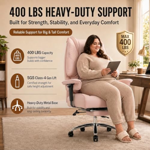 DJ.Wang Big and Tall Office Chair 400lbs