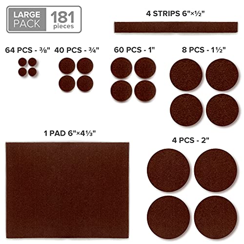 Felt Furniture Pads X (181 Count)