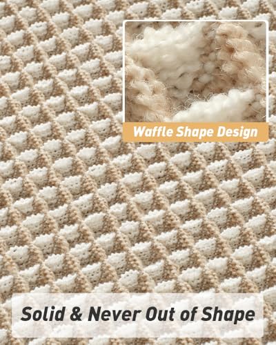 Upgraded Waffle Bath Mat Runner Absorbent Non Slip Bathroom Mat (12 Sq Ft)