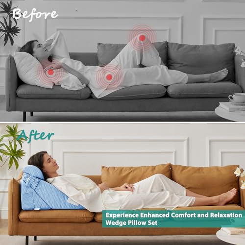 3Pcs Orthopedic Bed Wedge Pillow Set (3 Count)