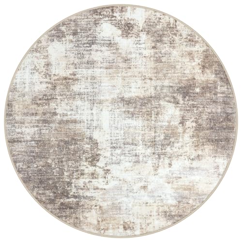 Round Area Rug 5 Ft Circle Entryway Rugs Round Washable Door Mat Indoor Entrance (25 Count)