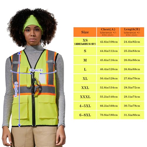 Customize 4XL 5XL 6XL hi vis safety vest