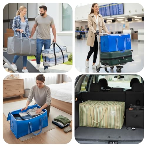 8 Pack Oversized Moving Bags with Reinforced Handles (8 Count)