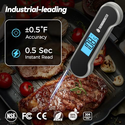 0.5 Sec Instant Read Meat Thermometer Digital for Cooking