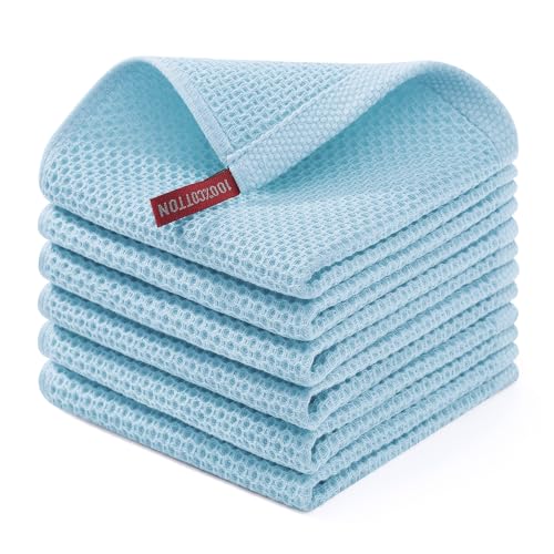 100% Cotton Waffle Weave Kitchen Dish Cloths 6 (6 Count)