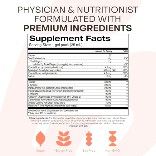 Focus & Recall Daily Liquid Brain Supplement (30 Count)