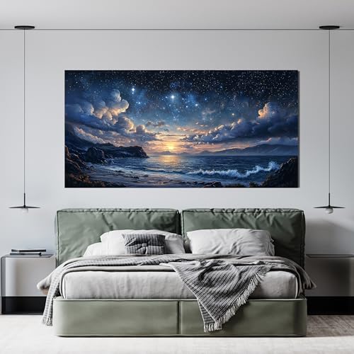 Canvas Landscape Coastal Wall Art Beachside Artwork for Walls 24" x 48"