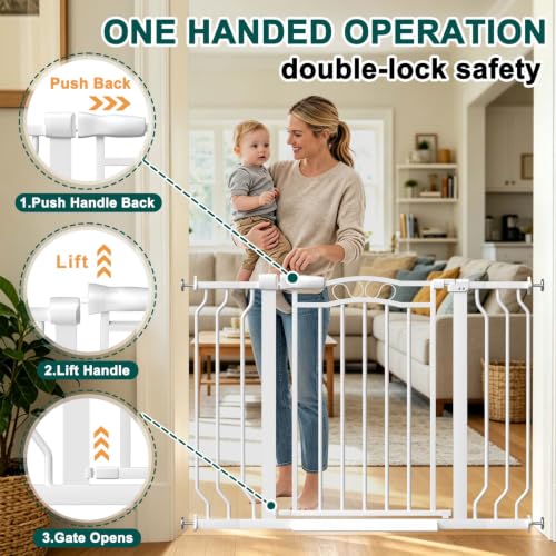 29.5" 53.0" Extra Wide Baby Gates for Doorway Pressure Mounted