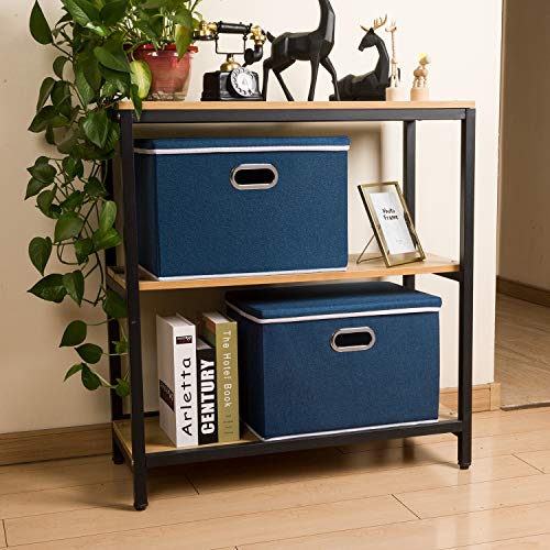 Large Collapsible Storage Bins with Lids [3 (3 Count)