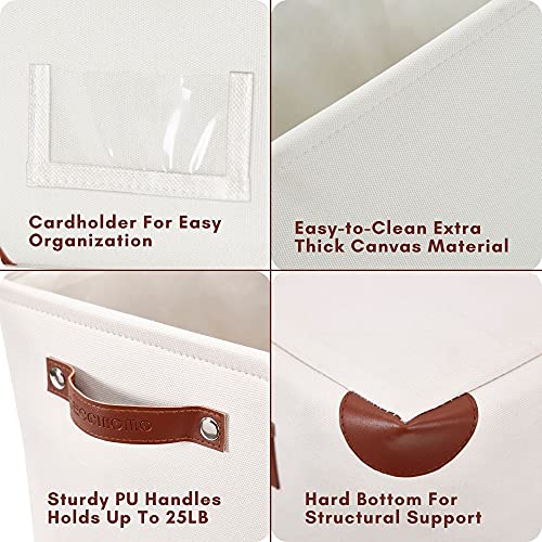 Storage Bins Large Fabric Storage Baskets for Shelves 3 Pack (3 Count)