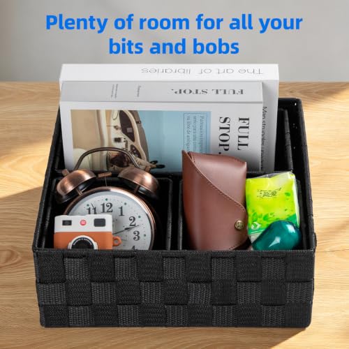 Woven Storage Basket Small Baskets for Organizing (4 Count)
