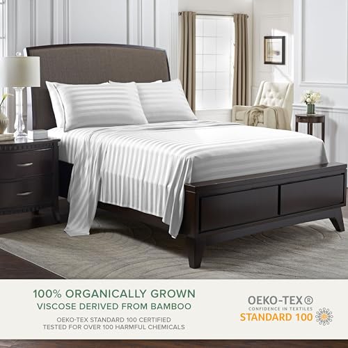 Queen Sheets Genuine 100% Organic Viscose Derived from Bamboo Bed Sheet Set