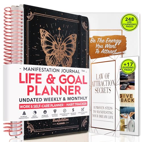 Life Planner Deluxe Undated Planner Weekly and Monthly Manifestiing Journal
