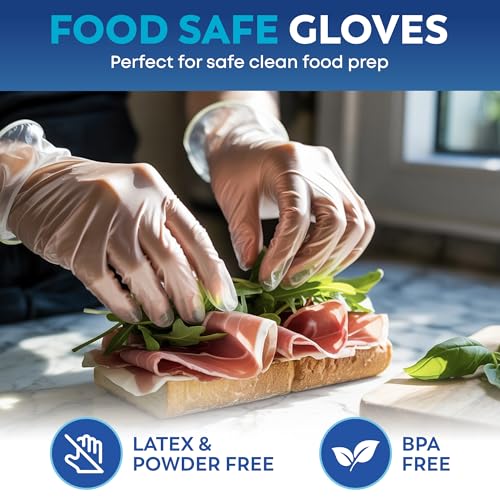110 Pack Clear Vinyl Gloves (110 Count)