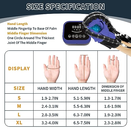 Hand Rehabilitation Robot Gloves Mobility Finger Training Equipment for Hemiplegia Stroke Cerebral Palsy Patient with USB Chargeable