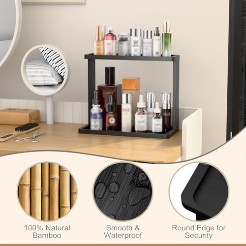 Bamboo Bathroom Organizer Countertop