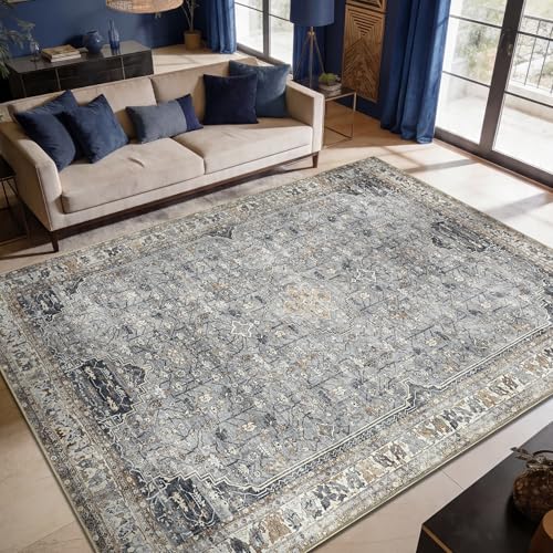 10x14 Rug Machine Washable Area Rug with Non