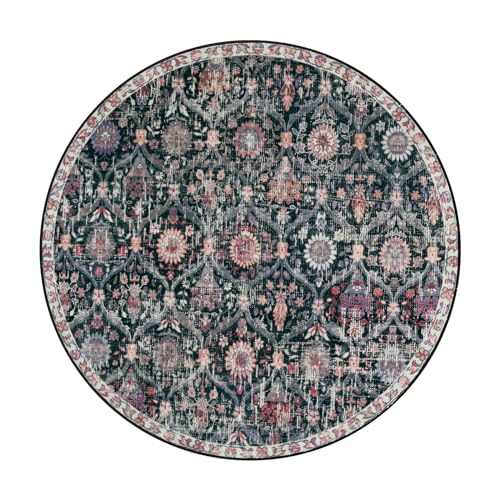 Moroccan Washable Round Area Rug