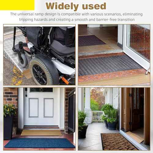 1 Pack 1" Rise Threshold Ramps for Doorways