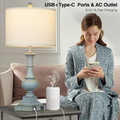 26" Farmhouse Table Lamps Set of 2 (2 Count)