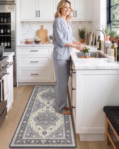 Kitchen Floor Mats Cushioned Anti Fatigue Runner Rug 23x59 Dark Grey (11.5 Sq Ft)