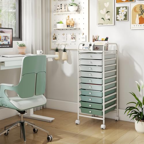 10 Drawer Rolling Storage Cart w