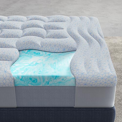Dual Layer 4 Inch Cooling Memory Foam Mattress Topper King Size