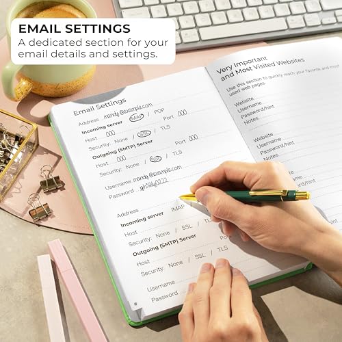 Password Book with Alphabetical Tabs
