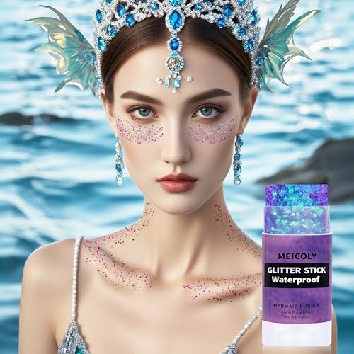 Purple Hair Glitter Stick