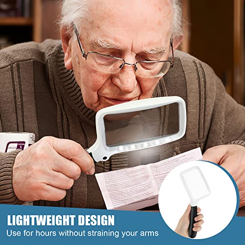 Folding Handheld Magnifying Glass with Light