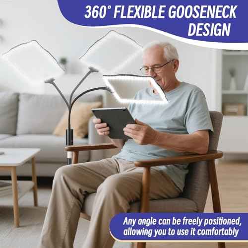 Large Floor Magnifying Glass with Light and Stand