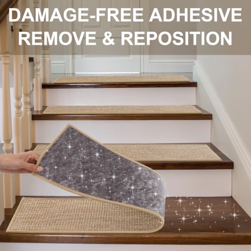 Linen Stair Treads for Wooden Steps Indoor