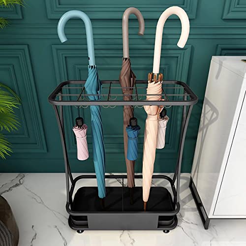 Umbrella Holder Entryway Umbrella Display Stand Rack Umbrella Container Cane Rack Walking Stick Stand Golf Club Organizer Metal Home Office Patio Decor Indoor Outdoor Stored 31 Umbrellas