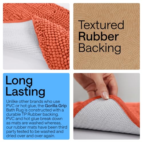 Chenille Bath Rug Mat for Square Toilet Base