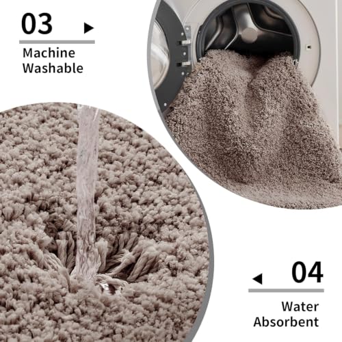 Taupe Grey Bathroom Rug 24x48