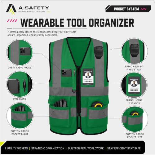 XSmall Green hi vis vest xs