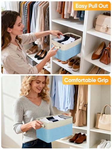 2 Pack Fabric Closet Storage Bins for Shelves (2 Count)