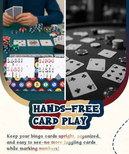 2 Pack Playing Card Holder for Bingo