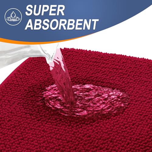 Thick Memory Foam Small Bathroom Rug 24x16