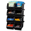 Medium Stackable Plastic Storage Bins (8 Count)