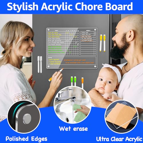 Acrylic Magnetic Chore Chart for Adults