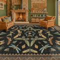 Big Black Area Rug for Living Room (140 Sq Ft)