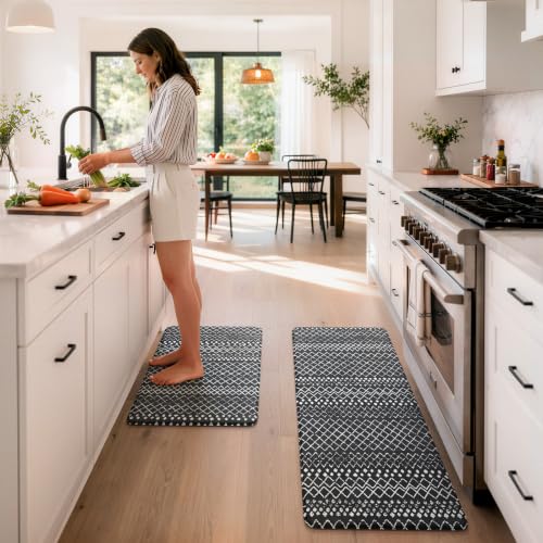Anti Fatigue Kitchen Mats for Floor (2 Count)