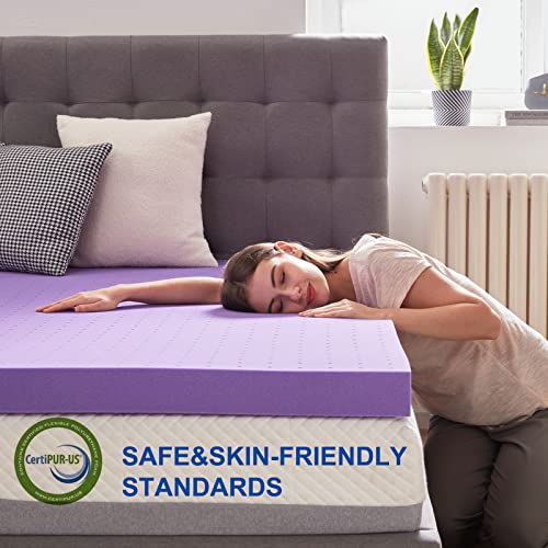 3 Inch Gel Memory Foam Mattress Topper Ventilated Soft Pressure Relieve Mattress Pad