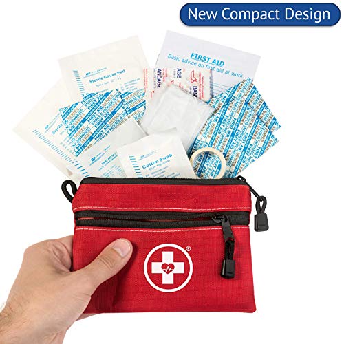 2-in-1 25 Pack Camping First Aid Kit for Travel & Car (25 Count)