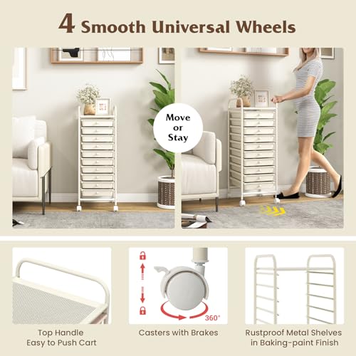 10 Drawer Storage Cart w