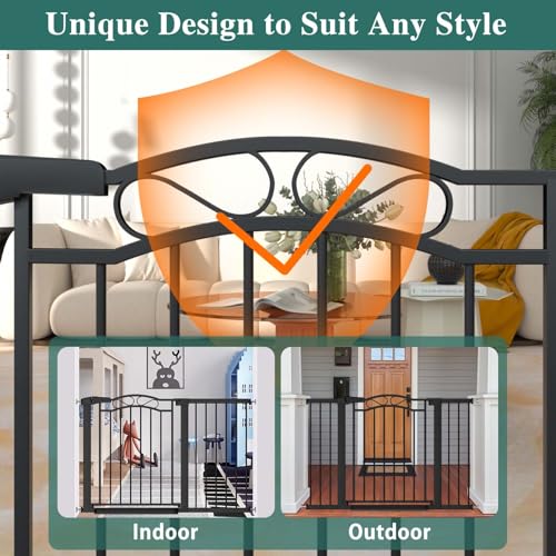 68.2" 70.8" Extra Wide Baby Gate with Door