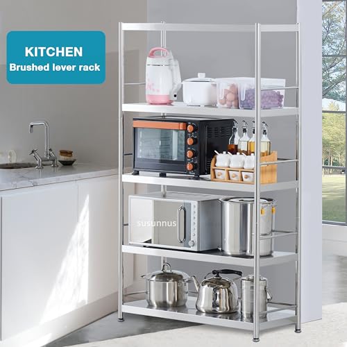 Stainless Shelving with Guardrails