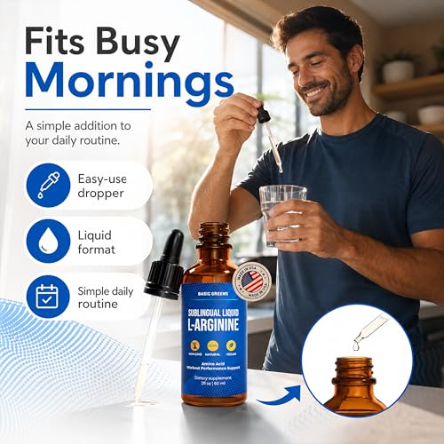 L Arginine Liquid Drops Vegan Nitric Oxide Supplement Performance 2 Fl Oz